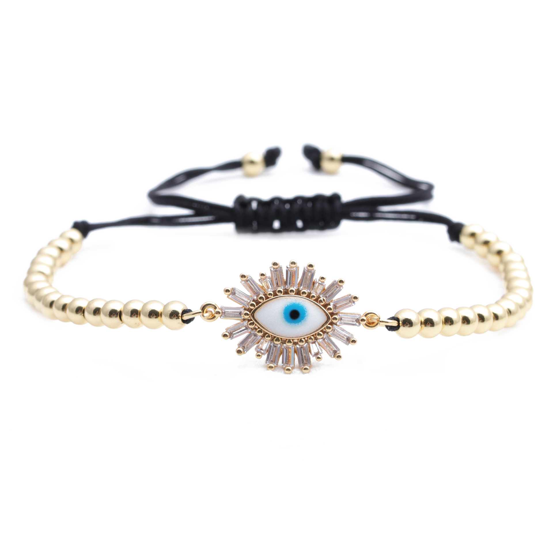 copper micro-inlaid zircon devilu0027s eye bracelet