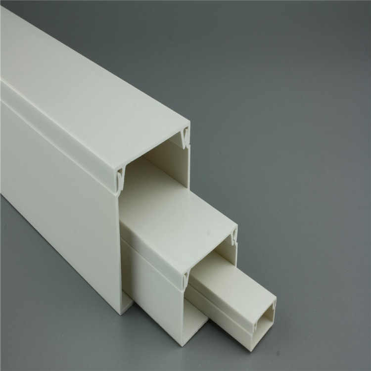 PVC线槽阻燃绝缘线槽阻燃耐用塑料线槽盒 白色阻燃家用墙面明线槽