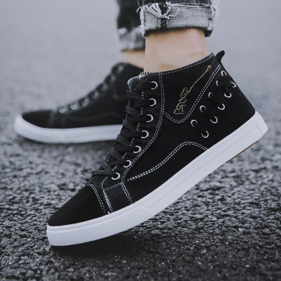 2020 Spring new pattern Men's Shoes man Gaobang washing Cowboy shoes England Casual shoes wholesale On behalf of gym shoes