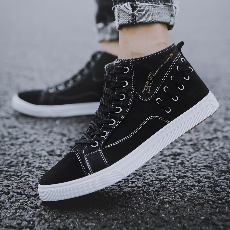 2020 Spring new pattern Men's Shoes man Gaobang washing Cowboy shoes England Casual shoes wholesale On behalf of gym shoes