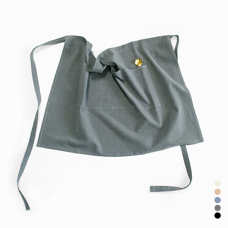 customized logo Written words Cotton and hemp Solid Body apron Light and thin soft baking Restaurant painting men and women coverall