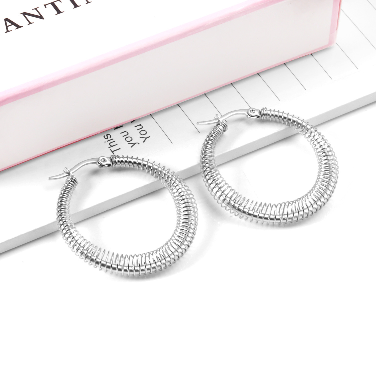 Fashion Geometric Stainless Steel Plating Earrings 1 Pair