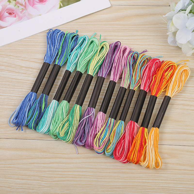 十字绣支线段染