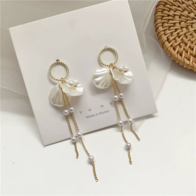 Серебряная игла, серьги из жемчуга с кисточками, серебро 925 пробы, цветочные, приталенные