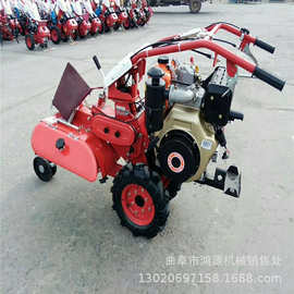 柴油手扶式田园管理机 生姜种植开沟机 甘蔗中耕培土机图片