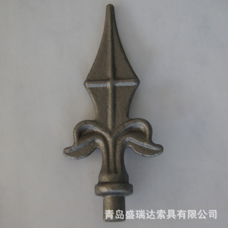 即墨现货供应厂院区别墅护栏铁艺熟铁枪尖防护矛头围栏锻打防盗尖
