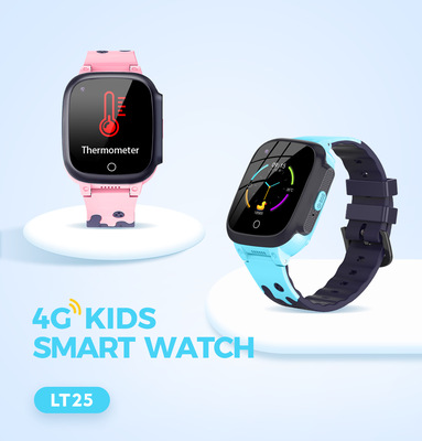 新款4G全网通儿童智能手表插卡视频通话体温检测定位防水电话手环