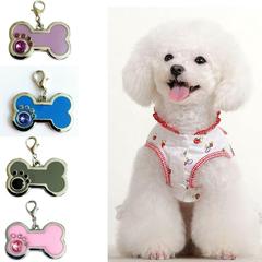 New Pet Collar Tag, Cartoon Paw Print Pet Enamel Bone Collar ID Tag, Factory Wholesale