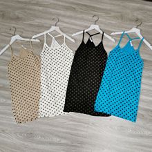 吊带韩版新款修身百搭小香风秋季洋气仙女圆点打底衫外穿时尚弹性