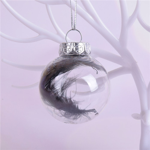 Manufacturer wholesale Christmas transparent ball plastic ball hollow ball holiday decoration gift creative acrylic badminton drop ball