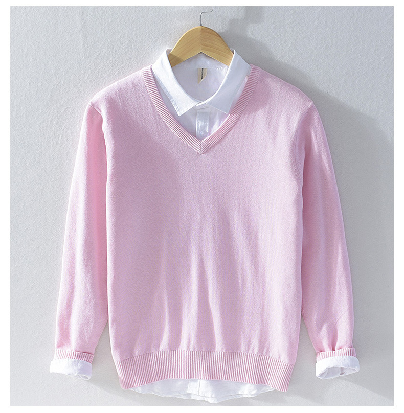 Amerikanischer V-ausschnitt Business Pullover Für Herren Slim Fit_voghion.com