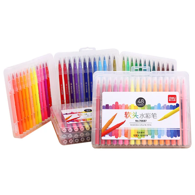 Watercolour, crayons for students, brush, set, washable