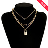 Metal chain, pendant, mannequin head, accessory, necklace, European style, wholesale