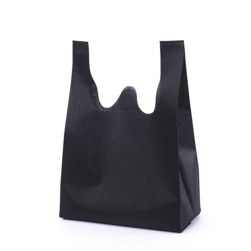Non-woven vest bag Supermarket shopping mall blank shopping tote bag LOGO advertising handbag