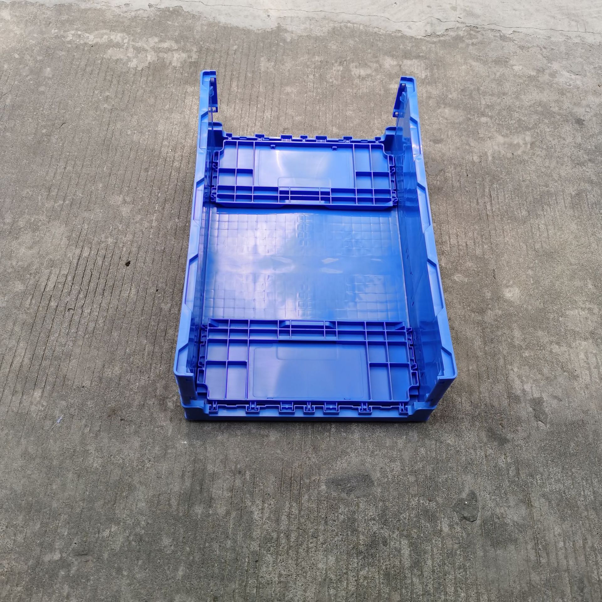 深圳S806注塑折叠箱650*435*210mm可折叠式物流周转箱 塑料物流箱