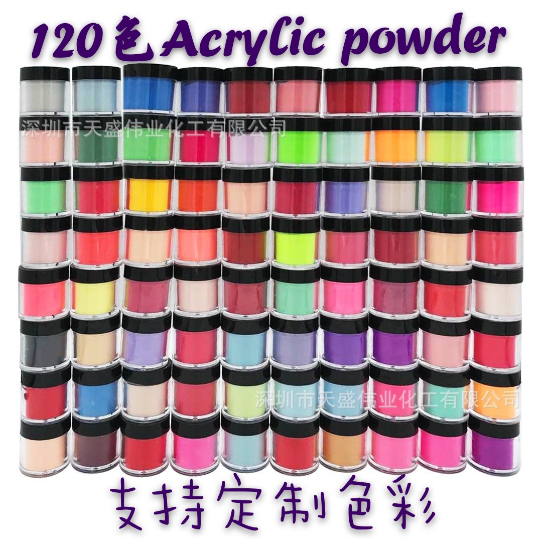 Acrylic powder nail crystal carving poll...