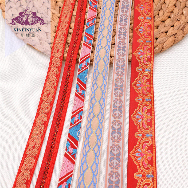 厂家直销SZ466系列色织提花织带花边 家纺服装辅料民族花边织带
