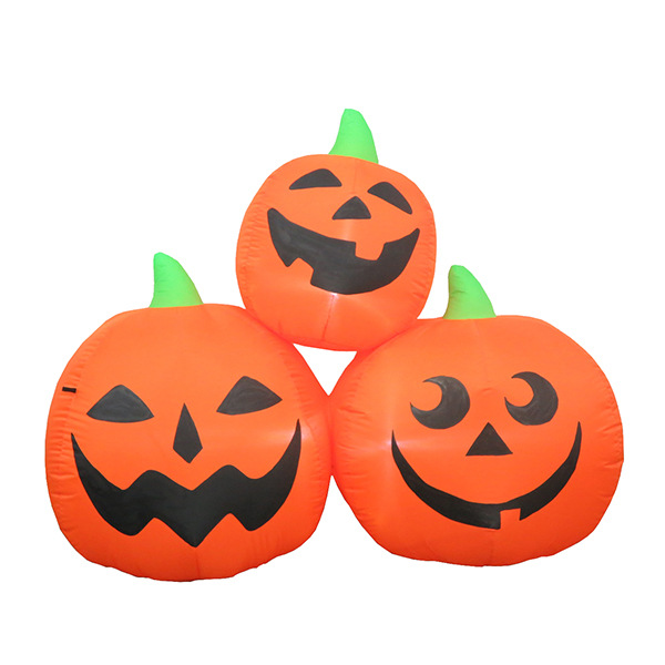 工厂批发万圣节LED灯发光充气南瓜家族庭院装饰品防水搞坏气模