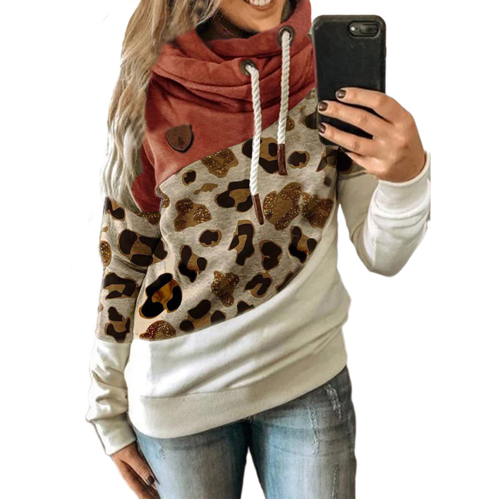 Printing Stitching Hooded Fleece Loose Sweater - Hoodies & Sweatshirts - Uniqistic.com