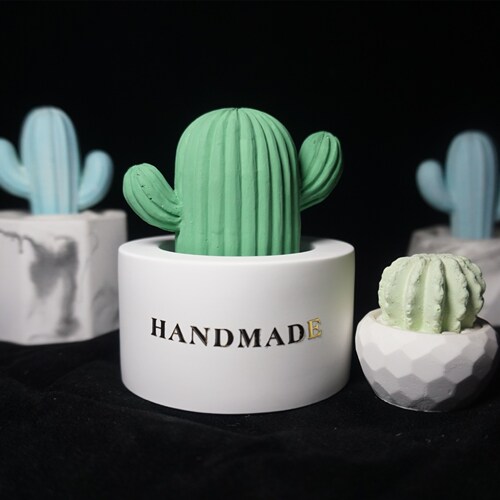 Creative indoor diffuser stone aromatherapy car ornaments cactus gypsum succulent clothing cabinet deodorizing diffuser stone customization