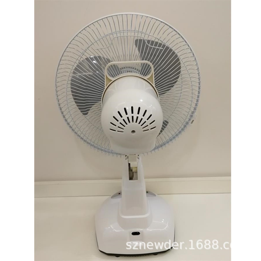 El fabricante suministra ventilador de emergencia 012T de 12 pulgadas, iluminación LED, ventilador de escritorio recargable que puede sacudir la cabeza