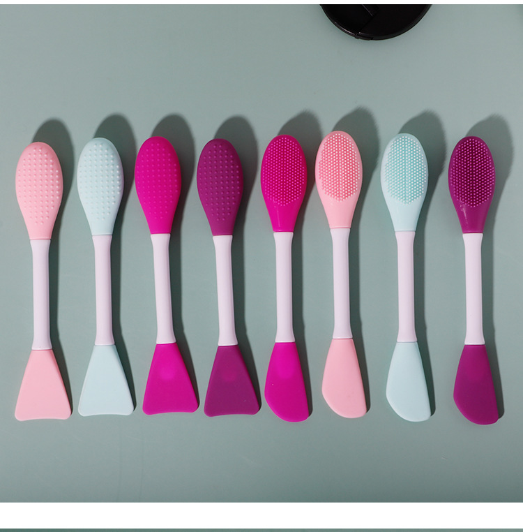 New Double-headed Facial Mask Brush Face Cleansing Facial Mask Brush Wholesale display picture 4