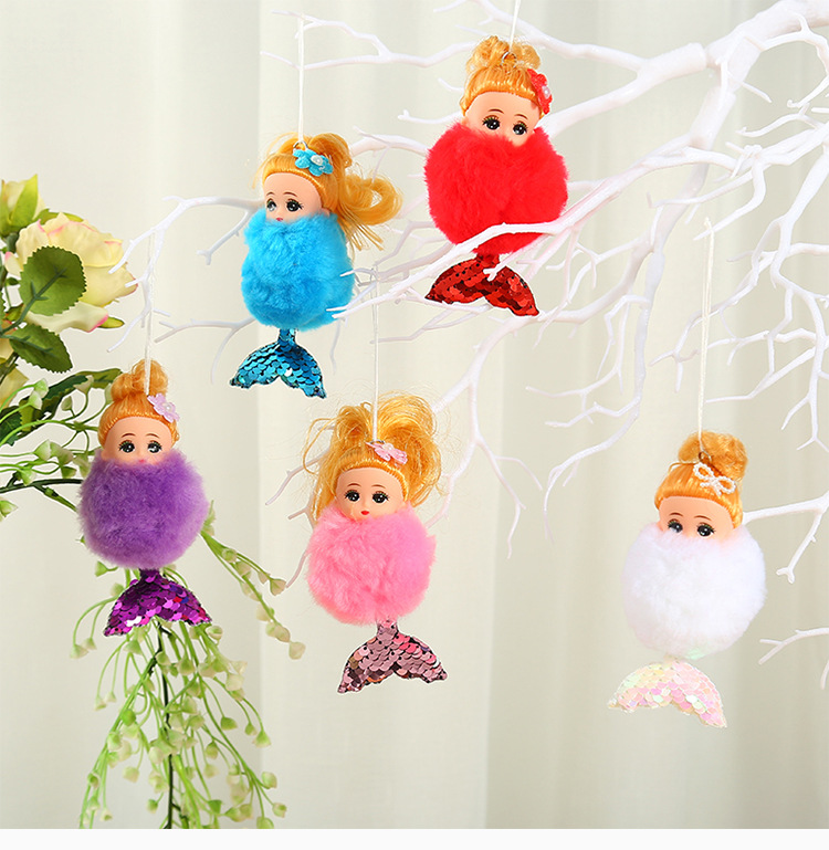 Christmas Mermaid Plastic Indoor Hanging Ornaments display picture 1