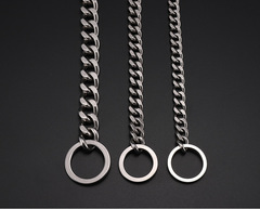 不鏽鋼狗鏈p鏈項圈磨平扭鏈項圈鏈條伸縮寵物用品批發