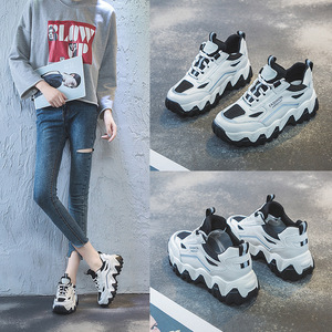 老爹鞋女2020秋季新款厚底透气内增高超火百搭休闲运动鞋女秋款