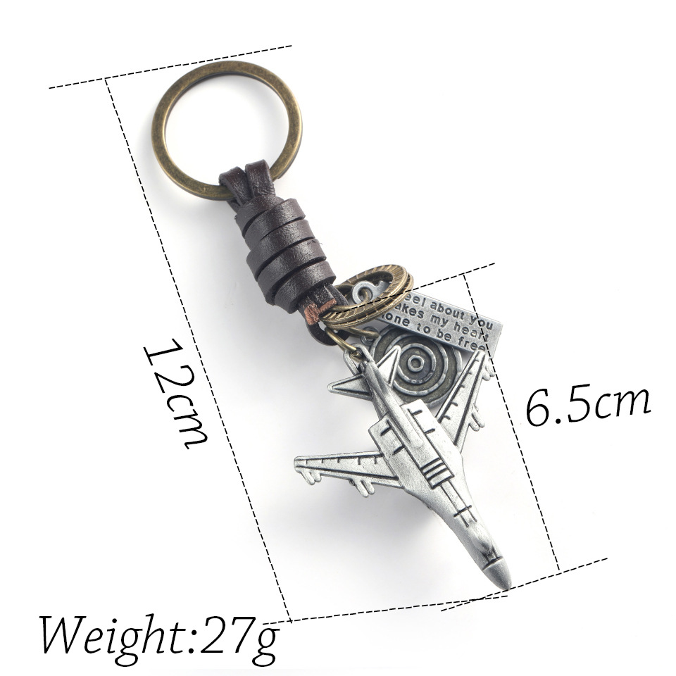 Wholesale Leather Rope Woven Fighter Punk Jewelry Keychain Nihaojewelry display picture 1