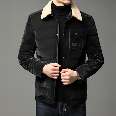 Light and thin Down Jackets man have cash less than that is registered in the accounts 2020 new pattern Autumn and winter fashion Lapel coat middle age Korean Edition jacket