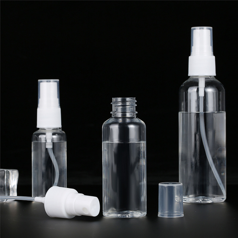 20g Weight Plastic Material Solid Color Pattern 30ml 50ml 100ml Spray Bottle Transparent Plastic Portable Disinfection Water Cosmetic Bottle 2