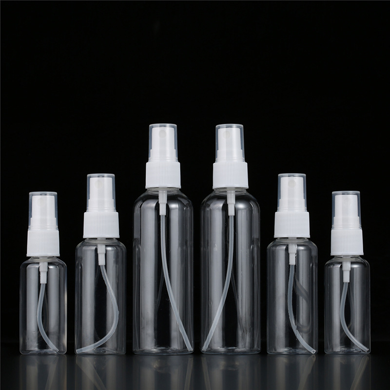 20g Weight Plastic Material Solid Color Pattern 30ml 50ml 100ml Spray Bottle Transparent Plastic Portable Disinfection Water Cosmetic Bottle 1