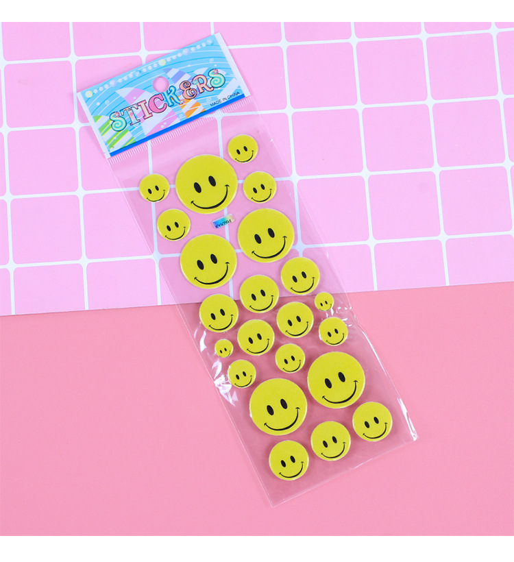 Christmas Festival Mini Cute Bubble Cartoon Christmas Smiling Face Stickers 1 Piece
