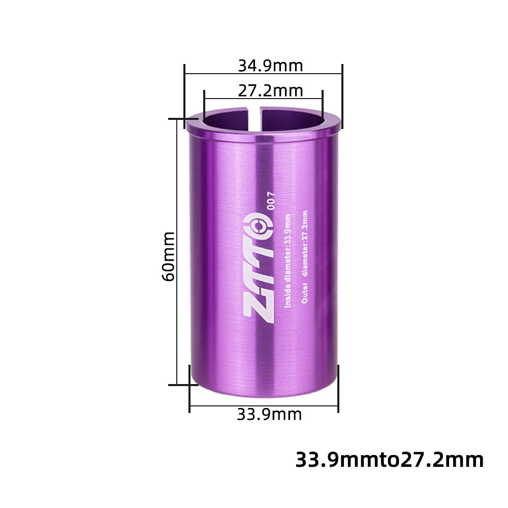 Traje de diámetro variable de la varilla del asiento del asiento de la bicicleta Traje plegable de la carretera de montaña Conversión del buje del tubo del asiento del automóvil 27.2/31.6/34.9