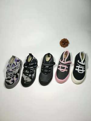 2018秋冬新款高幫加絨兒童休閑帆布運動鞋幼兒園鞋