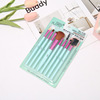 Fuchsia blue brush, eye shadow, face blush, tools set, new collection, 8 pieces, wholesale