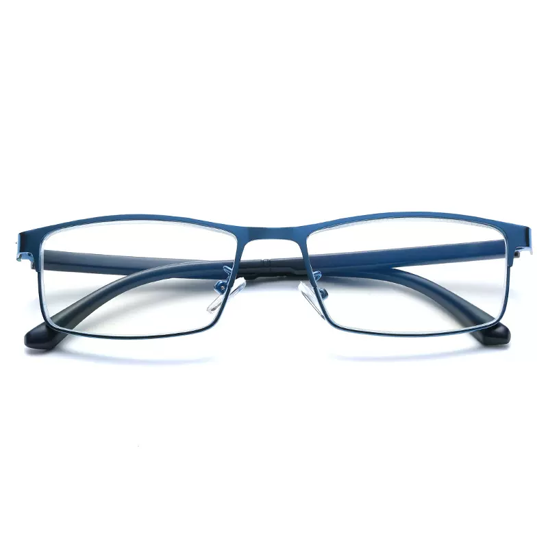 老花镜高清老人防蓝光超轻舒适树脂花镜中老年时尚金属眼镜批发