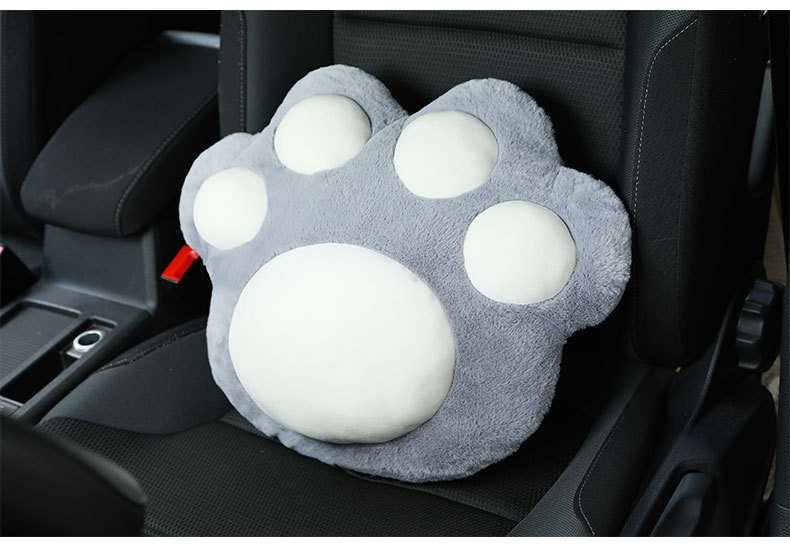 Car Plush Headrest Pillow Cute Cat Claw Car Neck Pillow Pillow Pillow Fashion Advanced Sense Car Interior Decoration Waist Pillow