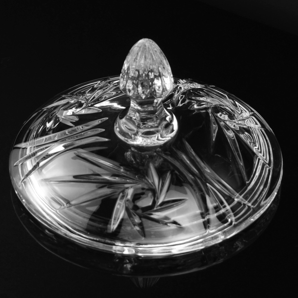 水晶玻璃糖果罐装饰器皿带盖创意欧式糖缸糖罐子储物罐装饰品摆件