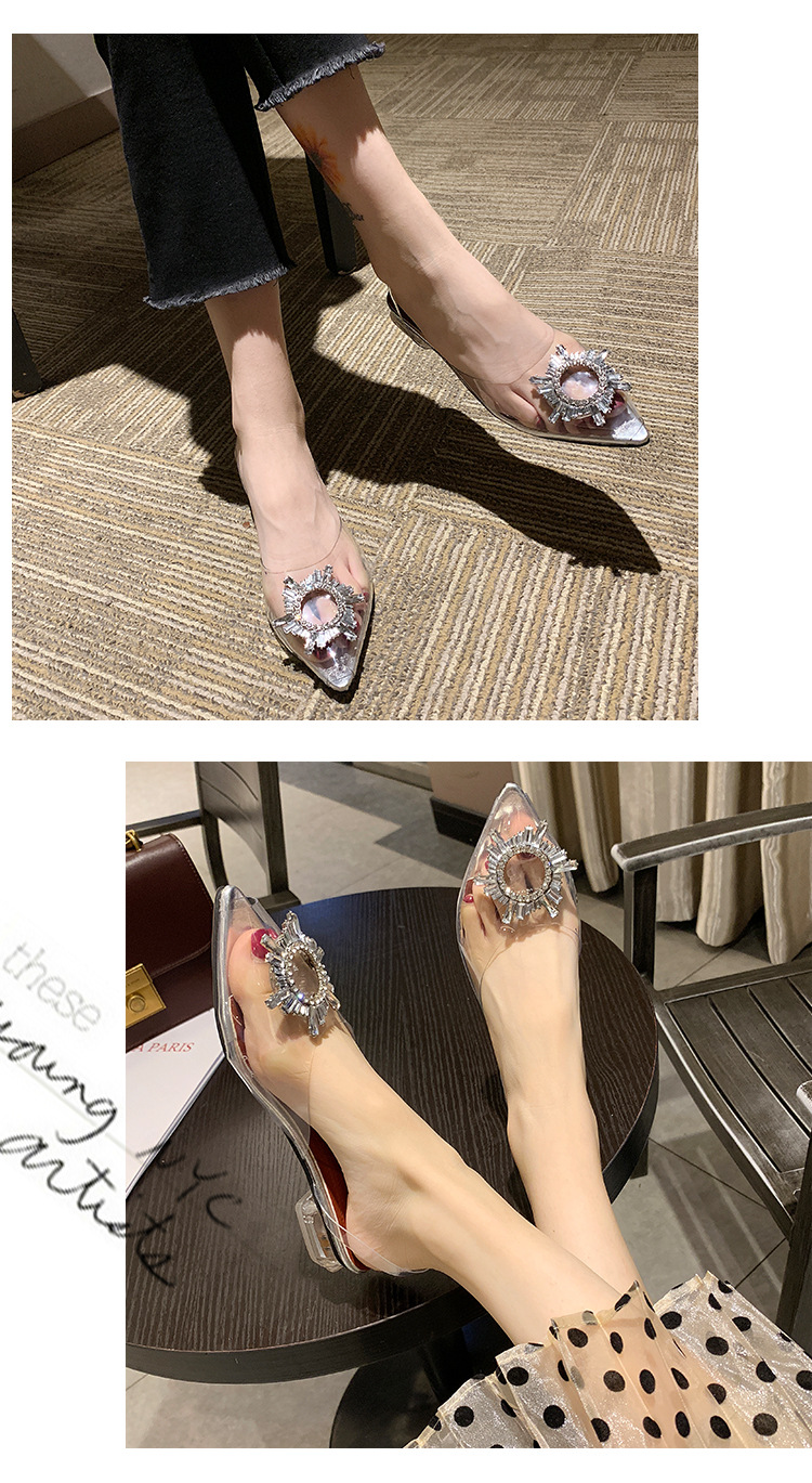 Sandali Sun Diamond 2024 Nuova fascia estiva trasparente con tacchi alti a punta Scarpe da donna Taglia 43_voghion.com