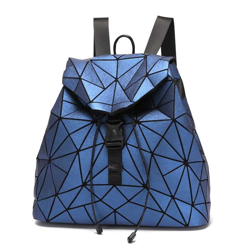 Drawstring Backpack For Women Trendy Matte Geometry Style Bag_voghion.com