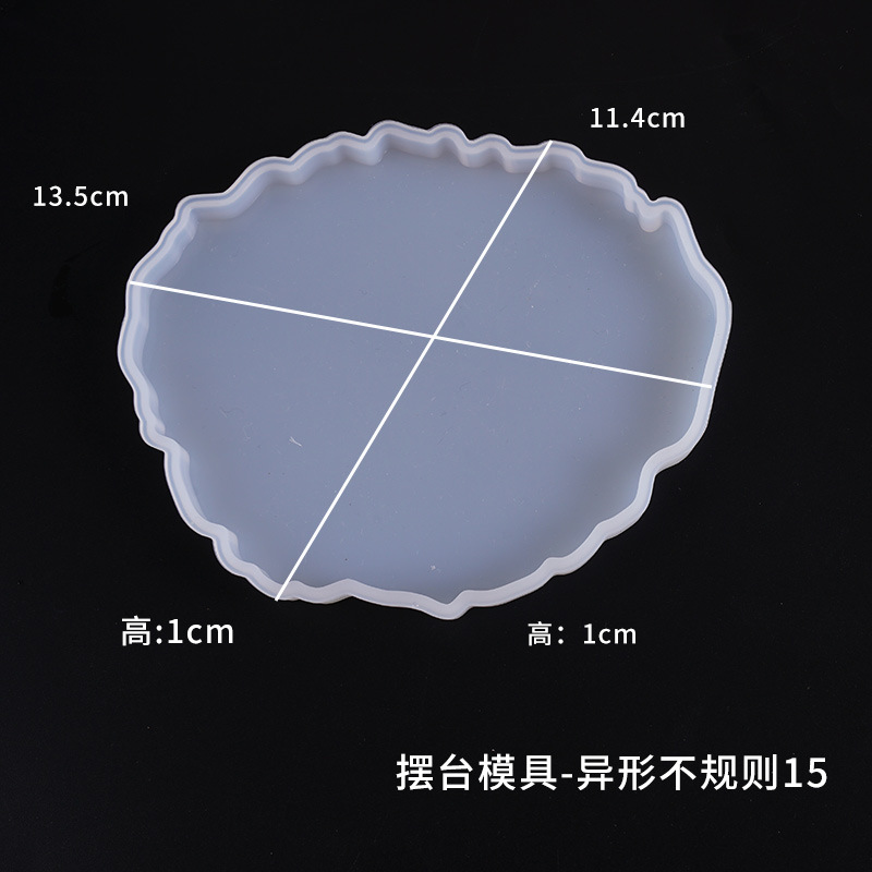Yu Meiren DIY Crystal epoxi molde especial en forma de onda irregular posavasos decoración de la tabla molde decorativo de silicona molde