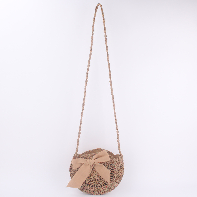 new cute bow crossbody woven bagpicture3