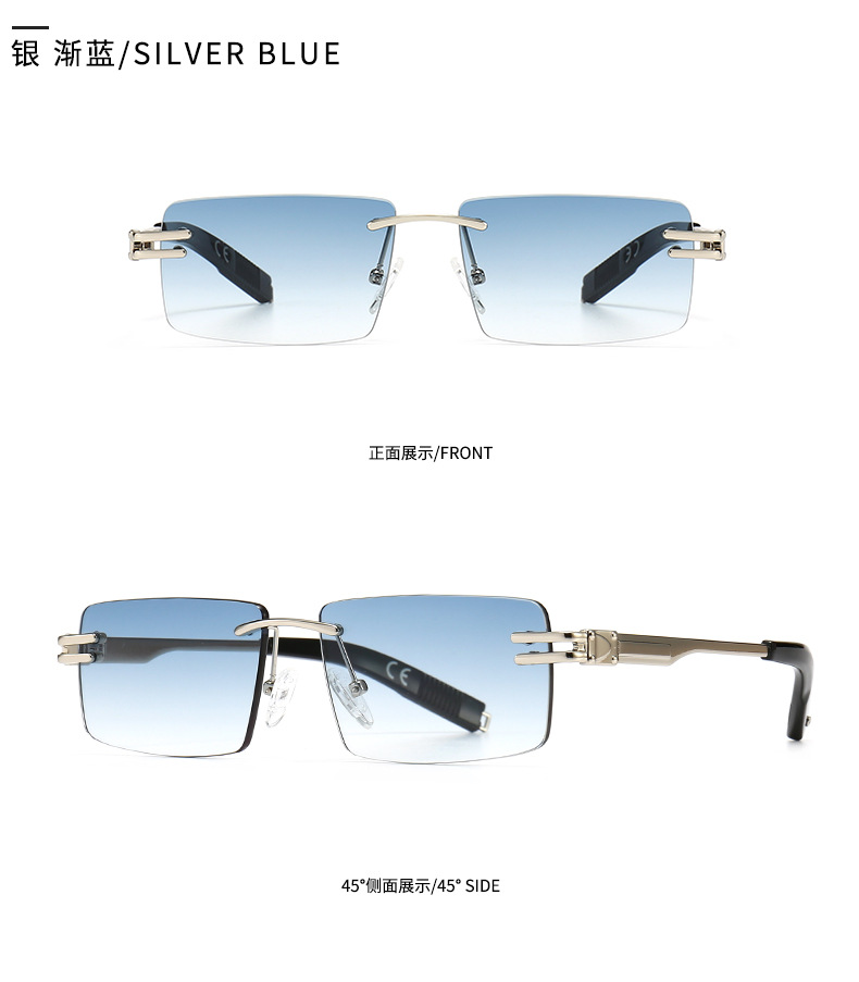 Cross-border Foreign Trade New Modern Retro Square Frame Narrow Sunglasses Ins Style Street Shot Big Brand Sunglasses 2a180 display picture 7