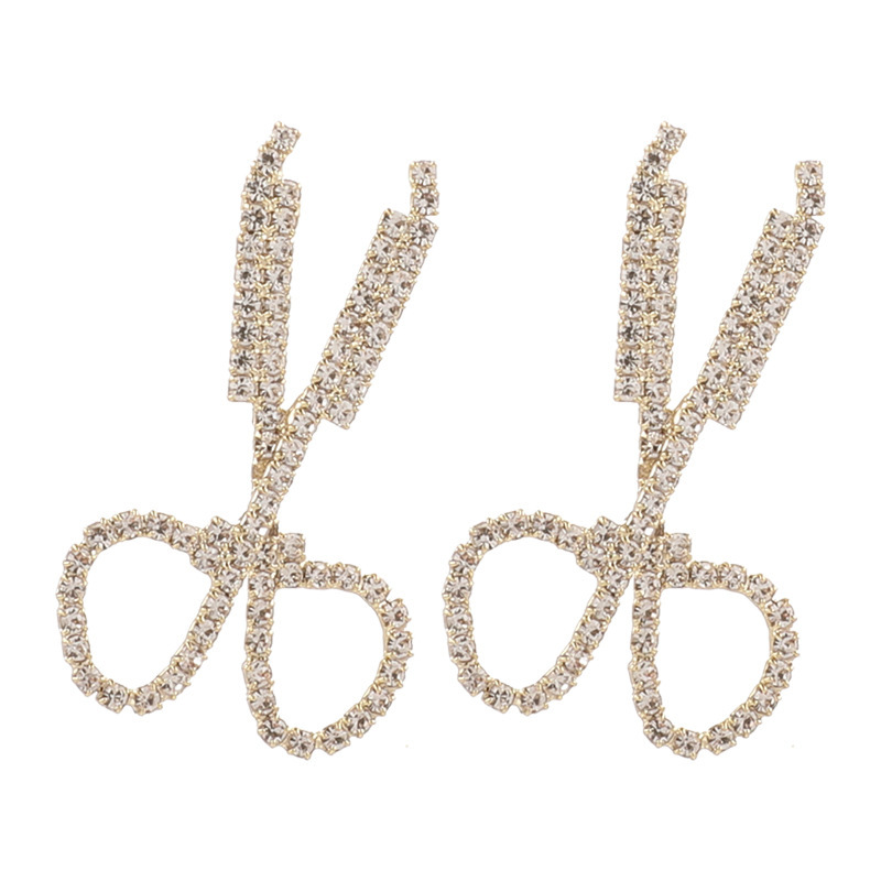 Fashion Scissors Long New S925 Silver Needle Earrings For Women Wholesale display picture 5