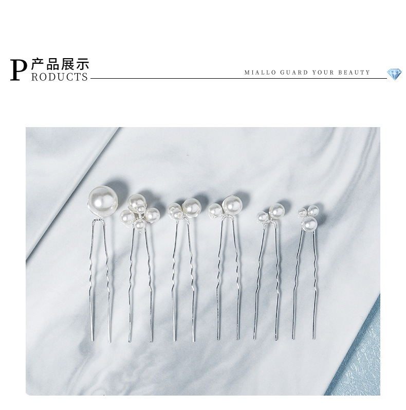 Fashion New  Irregular Pearl Hairpin Set   Korean Sweet Simple Hair  Clip Wholesale display picture 3