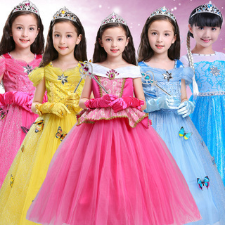 Frozen Elsa Princess Dress Halloween Cinderella Dress Sleeping Beauty Aurora Princess Belle Princess Dress