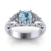 Accessory, sapphire wedding ring for beloved, wish, European style