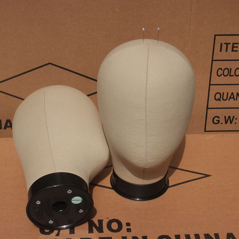 Cork Cloth Mold Head Bracket Placement Wig Head Mould Insertable Fake Hair for Styling Head Dummy Head Model Head